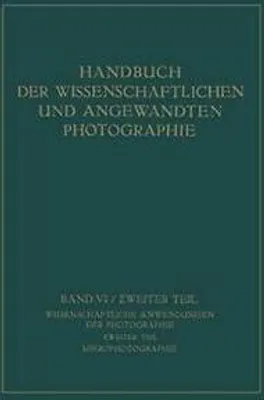 Produktbild von Wissenschaftliche Anwendungen der Photographie