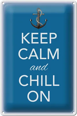 Produktbild von Blechschild Spruch 20x30cm Keep Calm and chill on