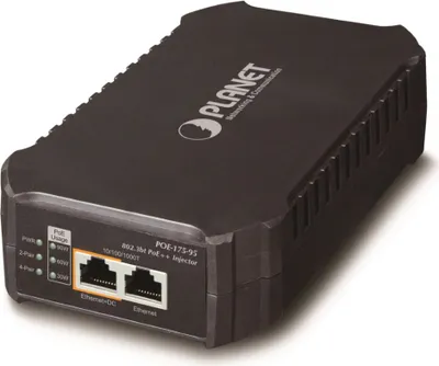 Obrázok produktu pre PLANET POE-175-95, IEEE 802.3bt, 10/100/1000Base-T(X), Cat6, Čierna, 0 - 50 °C, -10 - 70 °C