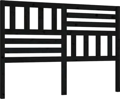 Image de vidaXL Tête de lit noir 126x4x100 cm pin massif