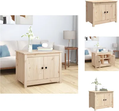 Image de vidaXL Table basse 71x49x55 cm Pin massif - Tables basses