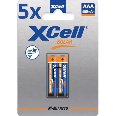Obrázok produktu pre 10x solárne dobíjacie batérie XCell X550AAA Micro Ni-MH 1,2 V 550 mAh (5x blister po 2 ks)