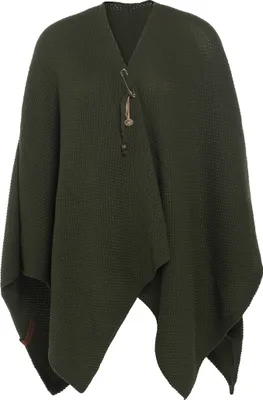 Produktbild von Knit Factory Jazz Poncho Cape - Khaki - One Size