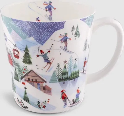 Produktbild von Kaffeebecher Ski & Berge, Kaffeetasse Tassen Teetassen Henkelbecher, Winter