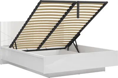 Produktbild von Bett mit Bettkasten 160x200cm Weiß