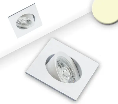 Produktbild von ISOLED LED Einbauleuchte Slim68 weiß, eckig, 9W, warmweiß, dimmbar