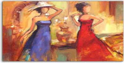 Produktbild von Coloray Canvas 140x70  Wandbild Leinwand Bilder Foto Weibliche Figuren handgefertigt