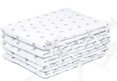 Produktbild von Amilian Bettumrandung Babybett Baby Kinder Nestchen Kantenschutz Bettnestchen Kopfumrandung für Laufstall Bettausstattung Bettschlange 420 cm