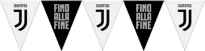Produktbild von Girlande Juventus schwarz weiß - Einheitsgröße