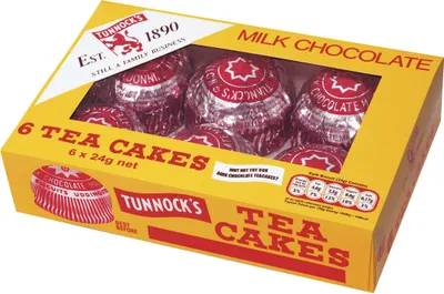 Produktbild von Tunnocks Tea Cake bezé sušienky s mliečnou čokoládou 24g 6s