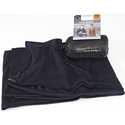 Produktbild von COCOON Reisedecke Merino Wolle / Seide graphite blue