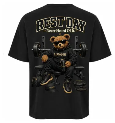 Produktbild von Damen Oversize T-Shirt Schwarz XL – Bedrucktes Shirt mit Humor Motiv aus Baumwolle – LUNØIR ©