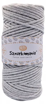 Produktbild von Sznurkomania Baumwollschnur 3mm 100m Hellgrau Makramee