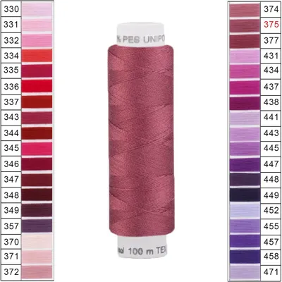 Produktbild von Nähgarn 10 x 100m Unipoly 120 Tex14x2 Universalnähgarn Allzweckgarn Polyester 2v6 Farbwahl, Farbe:375