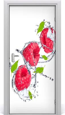 Produktbild von Tulup Türaufkleber 95x205 cm Dekorative Aufkleber Selbstklebend Wasserdichte Tapete Abnehmbar Schlafzimmer Wohnzimmer Wohnkultur - Himbeere