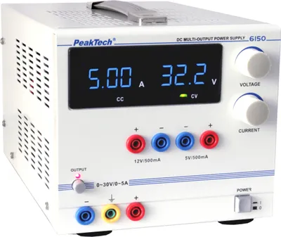 Produktbild von PeakTech P 6150 - DC Linear Labornetzgerät  0 - 30 V / 0 - 5 A