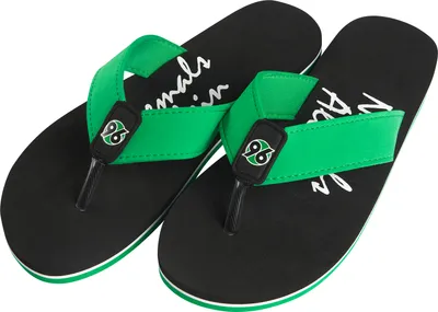 Produktbild von Hannover 96 Strandsandalen Badelatschen „Niemals allein" Gr. 46/47