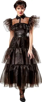 Produktbild von Wednesday - "Rave ´N Dance" Kostüm-Kleid ‘” ’Mittwoch Addams“ - Damen BN5807 (L) (Schwarz)