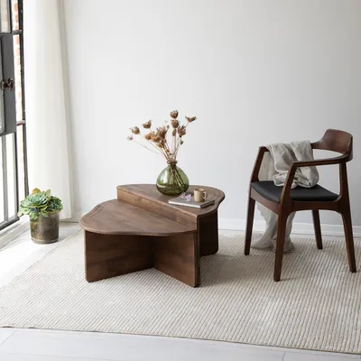 Produktbild von Skye Decor, Altopiano - Walnut, Couchtisch, Nussbaum, 100 % MASSIVES HOLZ, 90 x 45 x 32 cm