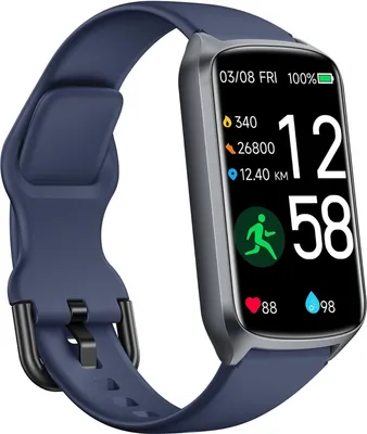 Produktbild von Fitnessuhr für Damen und Herren, 20+ Trainingsmodi, SpO2-Tracking, Schlaf, Herzfrequenzmesser, Schrittzähler, 5ATM wasserdichter Android und IOS
