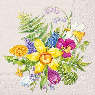 Produktbild von FLOWER LOVE Linen Lunch-Servietten L 985966