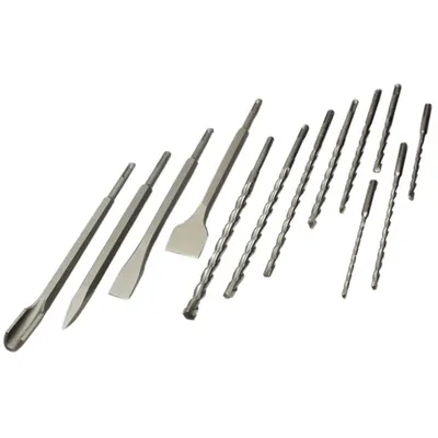 Immagine prodotto di BRÜDER MANNESMANN GREEN LINE M12588 BRÜDER MANNESMANN Set di punte e scalpelli SDS-PLUS, 13 pezzi