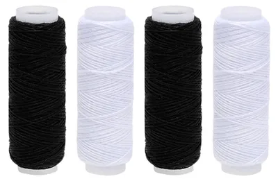 Imagen del producto de Elástico de 0,5 mm, 30 metros, en color y blanco, ideal para costura y manualidades