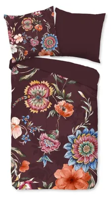 Productafbeelding van Good Morning Dekbedovertrek "Madelief" - Rood - (155x220 cm) - 100% Katoen