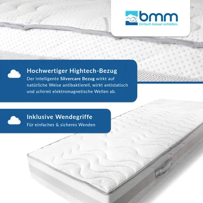 Produktbild von BMM Kaltschaummatratze Komfort 23, H4, 180 x 200 cm, Matratzen Deutsche Produktentwicklung
