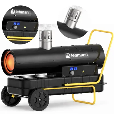 Zdjęcie produktu dla Nagrzewnica olejowa spalinowa z kominem Lehmann Variant 30kW przemysłowa