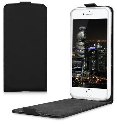 Produktbild von kwmobile Schutzhülle kompatibel mit Apple iPhone SE (2022) / iPhone SE (2020) / iPhone 8 / iPhone 7 - Hülle Handy - Flip Case Handyhülle Schwarz
