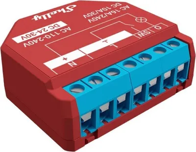 Zdjęcie produktu dla Shelly Plus 1PM, WLAN wireless switch with current meter, 1-channel, flush-mounted, actuator