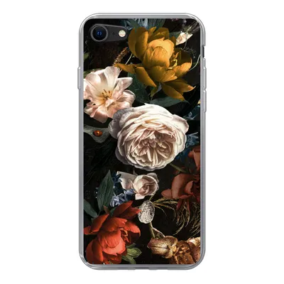 Produktbild von MuchoWow® Handyhülle Schutzhülle Hülle für iPhone 7 Blumen - Natur - Muster Silikon Softcase Handy Hülle - Kartenhalter