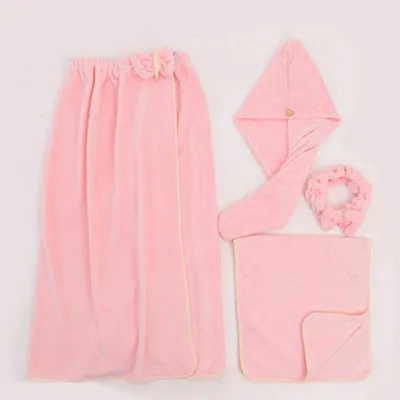 Image de Ensemble de serviettes de bain - Coffret comprenant quatre serviettes en 100% coton