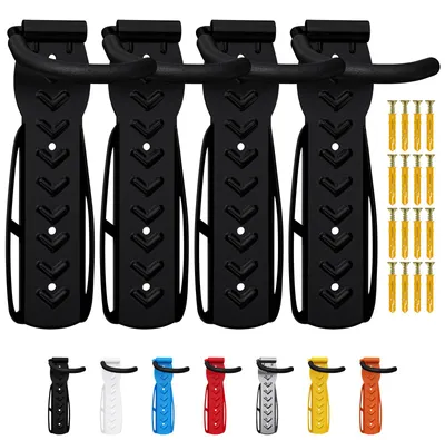 Produktbild von 4 x WELLGRO Wand Fahrradhalter - Stahl Fahrrad Wandhalterung - Fahrrad haken - Fahrradständer - Ständer - Farbe wählbar