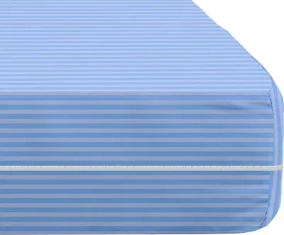 Productafbeelding van Famanu matrasbeschermer, 150x200 cm, hemelsblauw - Extra zachte microvezel - Matrasbeschermer met rits