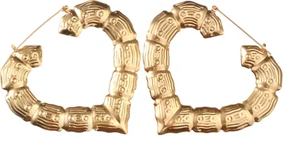 Produktbild von 1 Paar übertriebene Damen-Ohrringe, ausgehöhlt, polierte Bambusverbindung, galvanisierte Legierung, Ohrschmuck, Schmuck für Damen, Abschlussball, Party, hängende Ohrringe