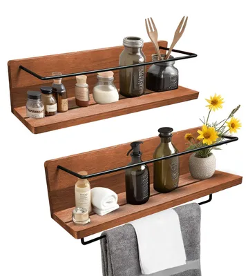 Produktbild von Mein-Regal Wandregal Kim 2-tlg.Set Hängeregale Dunkelbraun
