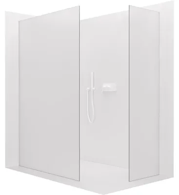 Obrázek produktu pro Sprchová zástěna Walk-in Crystal T L/P - 8 mm - bezvzpěrový systém - bílá matná, mléčné sklo - 120x90x200 cm