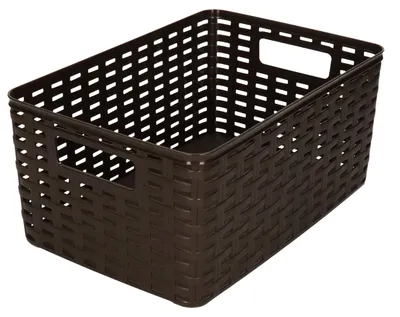 Produktbild von Plasticforte Aufbewahrungskorb/Schrankkorb - Kunststoff - dunkelbraun - 10 L
