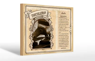 Produktbild von Holzschild Berufe Tischlerinexperte 30x20cm Geschenk