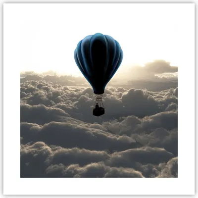 Produktbild von Poster - Poster ohne Rahmen - Wolke Ballon Himmel - 40x40 cm - Wand Bild - Wanddeko - Wandbilder - Kunstposter - Wandposter - Bilder - Kunstdruck - Wanddekoration - Wandbild - P2XAC40x40-3577