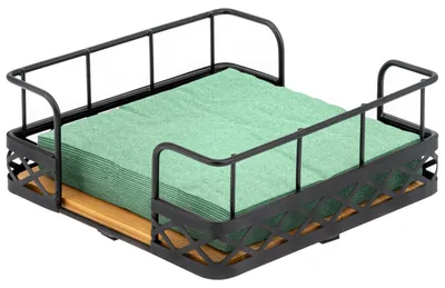 Produktbild von bremermann Serviettenhalter für 33x33 Servietten, aus Bambus mit Metallrand