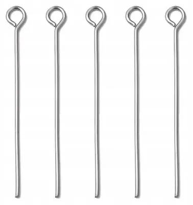 Produktbild von Dekorynka Schmucknadeln Ösenstifte Haken 30mm 0,6mm Edelstahl