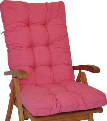 Produktbild von Polster für Gartenstuhl , Hochlehner Auflage Sylva , Gr. 120 x 50 cm , Color rosa Antico (alt rosa)