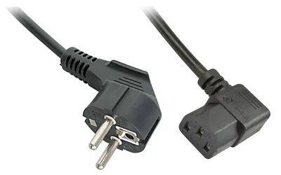 Obrázek produktu pro LINDY IEC-Netzkabel abgewinkelt Schuko an C13 3m