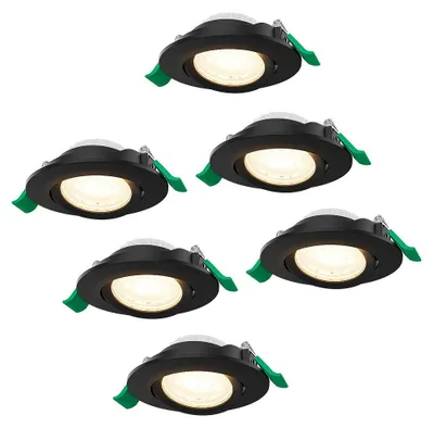 Image de HOFTRONIC - Spot LED encastrable dimmable 6W 570lm CCT 2700K/4000K/6000K Noir