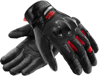 Produktbild von Rebelhorn Defender Motorrad Handschuhe, schwarz/rot, XL