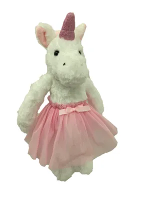 Produktbild von Sweety Toys 13401 Einhorn Stoffpuppe Softpuppe Ballerina Fee Plüschtier Prinzessin 30 cm