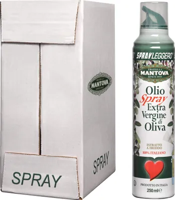 Produktbild von SPRAYLEGGERO Mantova 100% Italienisches Natives Olivenöl Extra, Kaltgepresst 6X200 ml - Praktische Sprühflasche mit bis zu 90% Ölersparnis